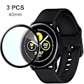 Pikkukuva 1 / 5: 3 kpl Yhteensopiva Samsung Galaxy Watch Active 2 40 / 44mm Suojakalvo, 3D Reunainen Näytönsuoja, Täysi Peitto, Naarmuuntumaton Kuplaton