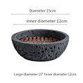 Miniatyrbilde 2 av 5: Japansk Planet Vulkansk Stein Kunstnerisk Fat Pendel Sjømat Sushi Sashimi Isplate Røykplate, 15cm-B8