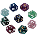 Miniatyrbilde 1 av 5: 9 stk. Perle 12-sidet Astrologi Zodiak Tegn Terninger For Konstellasjon Spådom Leker Multi Sidet Terninger