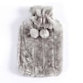Miniatyrbillede 4 af 5: Vinter Faux Fur Gummi Varm Børne 2 Liter Hånd Fod Varmer Solid Husholdnings Vandpose DGZD rosarød