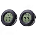 Miniatyrbillede 1 af 4: 2 Pak Mini Termometer Hygrometer Køleskab Fryser Elektronisk Hygrometer Indbygget Rumtermometer Temperatur Fugtighedsdetektor Sort