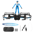 Miniatyrbillede 1 af 8: E020 2-akslet RC Stunt Paraglider Drone Højde Hold Mode Drone Quadcopter Blå
