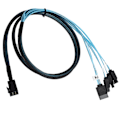 Pikkukuva 2 / 8: Mini SAS HD 12 Gt/s SFF-8643 - 4 SATA LSI-sovitinkortin kaapeli 1 m/1,1 jaardia punottua kuparia, vaihto
