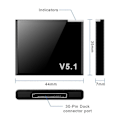 Miniatyrbillede 4 af 5: I-WAVE 30 Pin Bluetooth 5.1 Audio Receiver Musik Mini Trådløs Adapter kompatibel med 30Pin Jack Analog Højttaler