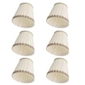 Miniatyrbillede 2 af 8: 6 stk. stearinlyslampe lampeskærm clips på stoffer lampeskærmsæt til bordlampe væglampe