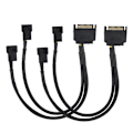 Pikkukuva 1 / 8: SATA 15Pin - 2*4Pin jäähdytystuulettimen power 2-tie muunnin 22AWG-kaapeli