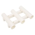 Miniatyrbillede 2 af 8: Stang Opbevaringsholder Væg Sidemonteret 3 Rør Fiskestang Stativ Tykker Plast Stang StandHvid