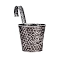 Miniatyrbild 1 av 6: Vertikal ribbad metallväggplanterare - svart black