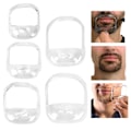 Miniatyrbild 6 av 8: Skäggformare Professionell mustaschformningsverktyg Skäggrakningsmall Goatee OutlinerWhite