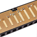 Miniatyrbillede 3 af 3: 10 Huller 20 Harmonica Blues Deluxe Harmonica Begynder C Harmonica - Sort