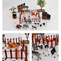Miniatyrbillede 6 af 7: Mini Dyrefigurer Sæt Gård Dyr Modeller Miniature Gård Scene Tilbehør Lærerigt Børnelegetøj Gave