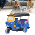 Miniatyrbilde 6 av 7: Trekk tilbake Thai tricycle simulering legering tuk-tuk modell leketøy barnebil leketøy blå barnegave