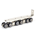 Miniatyrbillede 5 af 8: 2 stk. husholdnings 12 hjul ophæng rulle lydløs skydedør port rulle pulley dør skab hardware kit