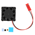 Miniatyrbild 1 av 8: För Raspberry Pi 4B fläktsats med inbyggd kylfläns i aluminium för kylning 1G 2G 4G