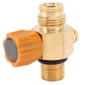 Miniatyrbild 6 av 8: G1/2 14 CO2-cylinderpåfyllningsadapter Högtrycks M18x1.5 Påfyllningsadapter CO2-ventil Adaptergängkonverter 5000psi Maximalt tryck Guld