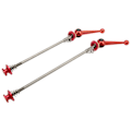Miniatyrbillede 3 af 8: CANSUCC 2 stk Cykelhjulspyd Aluminiumslegering Quick Release Titanium Legering Stang til Mountainbikes Landevejscykler Rød