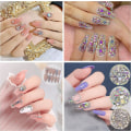 Miniatyrbilde 2 av 5: 2500 stk Nail Art Rhinestones Sett med 3D Mix-krystaller, 12 varianter av spesialformede diamanter og 2200 Nail Rhinestones for akrylnegler