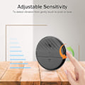 Miniatyrbillede 4 af 5: Ultra Tynd Glasbrudsalarm Sensor 125db Tyverisikring Vibrationsdetektor 4 Pak Sort