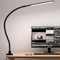 Miniatyrbild 1 av 5: Justerbar Klämma Skrivbordslampa, Dimbar Svanhals Touch Control, Svart