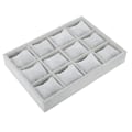Miniatyrbilde 3 av 8: 12 Grids Watch Oppbevaringsboks Armbånd Veske Organizer Smykker Display Container med pute