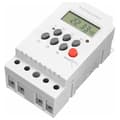 AC 220V 25A Digital Programmerbar Timer DIN-skena Elektronisk Tidskontakt med Vit LCD-display Klocka