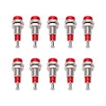 Miniatyrbild 7 av 8: J.40006 10 st/ set 2 mm Nickelpläterad Banana Hona Jack Socket Panelfäste Bindning Stolperöd
