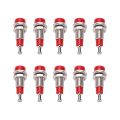 Miniatyrbillede 7 af 8: J.40006 10 stk/sæt 2 mm Forniklet Banana Hun Jack Socket Panel Mount Binding PostRed