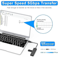Miniatyrbilde 3 av 5: USB 3.0 Hub Multi USB 4 Port 3.0 5Gbps Bærbar Multi Data Hub Adapter med 30mm Kabel Kompatibel for Macbook/Mac Pro/Mini/iMac/Surface Pro/XPS/Bærbar