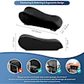 Miniatyrbilde 2 av 5: Armleneputer til Stol, Memory Foam for Kontorstol Gamingstol (2 STK svart)