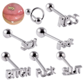 Miniatyrbilde 1 av 5: Sett med 7 klare akrylretainer i 16g for tragus, helix, leppe og bruskpiercinger