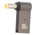 Miniatyrbillede 5 af 8: Bærbar opladeradapter PD USB Type C hun til DC-adapter 100w aluminiumslegering albue notebook strømadapter 5.5x1.7mm