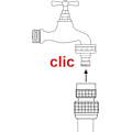 Miniatyrbilde 3 av 5: Automatisk sprinklerkobling 3 kuler for slange 15
