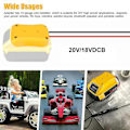 Miniatyrbild 3 av 5: Dewalt 18/20V Batteri Power Wheels Adapter - RC Leksaksbil 12 Gauge Robotik DIY Strömkälla Konverterare med Fixi Gul