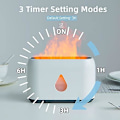 Miniatyrbilde 3 av 5: Eteriske Oljer Diffuser med Flammeeffekt Lys - Luftfukter med 3 Timere og Justerbar Lysstyrke - Diffuser med Fjernkontroll for Hjem, Seng
