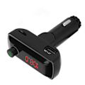Miniatyrbillede 3 af 8: FM-sender bil adapter BT 5.0 omgivende lys håndfri opkald MP3 WAV-format musik USB-opladning biloplader F12