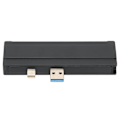 Miniatyrbillede 4 af 8: Til Surface Dock 5 i 1 5 Gbps hukommelseskortlæser 4K opløsning Aluminium Shell Hot Swap USB3.0 Hub til Win10 til Win XPBlack
