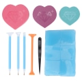 Miniatyrbilde 5 av 8: DIY Diamond Art Maleverktøysett Rhinestone Point Drill Pen Perler Sorteringsbrett Nail Art Tool Set Blå