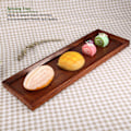 Miniatyrbilde 8 av 8: Trettbrett i tre for servering av tesett, frukt, godteri og mat, hjemmedekorasjon (45*15*2cm)