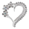 Miniatyrbild 2 av 8: 5 st Broscher DIY Love Peach Hjärtformad Rhinestone Glaslegering Smycken Tillbehör Silver