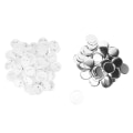 Pikkukuva 2 / 8: 100 sarjaa tyhjän napin rintamerkkien set napinvalmistuskoneeseen Tee itse pyöreä muoto ruostekestävät napinvalmistustarvikkeet 58 mm/2,3 tuumaa