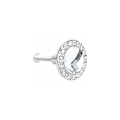 Miniatyrbilde 2 av 5: 4 stk. Runde Dørknotter 30mm Håndtak Glitrende Krystall Rhinestone Håndtak Knotter Kjøkkenskap Dører Skuffer Knotter Sølv