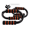 Pikkukuva 2 / 4: S-muotoiset push-up-jalustat - 1 pari, 10,4 cm x 11,4 cm, vaahtomuovikahvatuketangot rintakehän, käsivarren ja hartioiden harjoitteluun