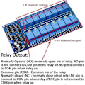 Miniatyrbild 2 av 5: 16-kanals 12V Relämodul med Optokopplare Lågnivå Trigger Expansionskort kompatibelt med