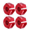 Miniatyrbilde 4 av 8: 12 mm universal hex-navadapter for HSP Sakura 1/10 skala RC-bil (7 mm, rød)