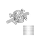 Miniatyrbilde 4 av 8: 150 stk hodeskaller nitter, stilig gotisk stil, vakre hodeskallepynt tilbehør for DIY sko, klær, vesker, sølv