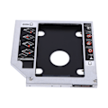Miniatyrbillede 5 af 8: 9,5 mm aluminium SATA HDD SSD-kabinet harddiskdrev bay-caddy optisk DVD-adapter til bærbar computer
