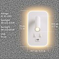 Miniatyrbillede 5 af 5: LED Væglampe, Sengelampe med Kontakt, USB Opladningsport, Dæmpbar Stemningsbelysning til Soveværelse (3W Naturligt Lys + 10W Varmt Lys) Hvid