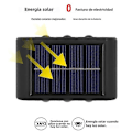 Pikkukuva 4 / 5: Aurinkokennovalaisin seinälle 10/8/6/4 LEDillä, vedenkestävä ulkovalaistus puutarhaan ja aitaan, auringonvalo 8LED lämmin