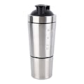 Miniatyrbillede 4 af 8: Shaker-flaske i rustfrit stål, enkelt lag, bærbar proteinpulver-mixerkop med skala til vandreture, camping og fitnesscenter