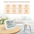 Miniatyrbild 2 av 5: Metall Väggklocka Med Termometer Plus Hygrometer Mätare Djurhus Digital Termometer Reptil Wifi Termometer Hygrometer WIFI